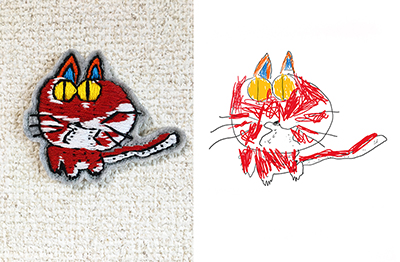 ZAKKURI EMBROIDERY CAT NO,3