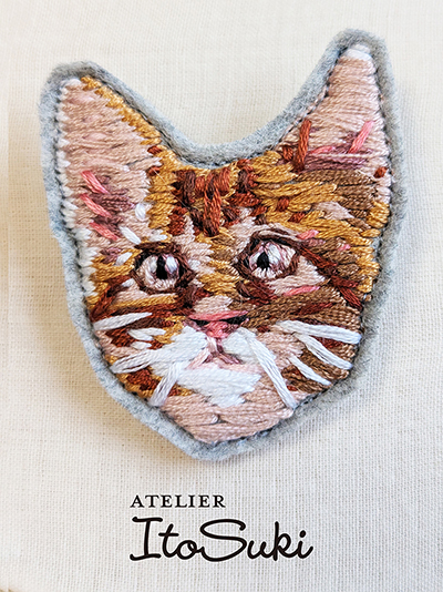 ZAKKURI EMBROIDERY CAT NO,1