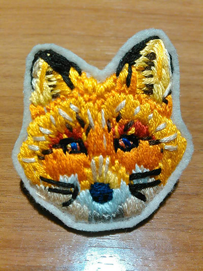 ZAKKURI EMBROIDERY キツネ