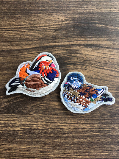 ZAKKURI EMBROIDERY オシドリ夫婦